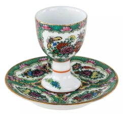 Russian Soviet H/P Porcelain Egg Holder & Underplate 1937