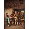 Share Pair Antique 19C German Porcelain Plaques Thallmaier After Franz von Defregger image 2