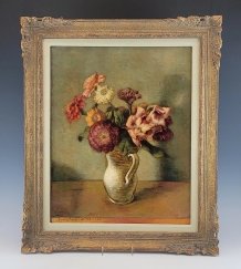 Simka Simkhovich American/Russian ( 1885-1945 )Oil Canvas Painting Still Life