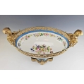 Stunning 19C French Sevres Porcelain Gilt Bronze Centerpiece Bowl image 3