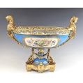 Stunning 19C French Sevres Porcelain Gilt Bronze Centerpiece Bowl image 8