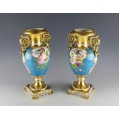 Stunning 19C Russian Porcelain Kornilov Br. Vases image 3