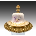 Stunning Large 19C French Sevres H/P Porcelain Gilt Bronze Vase Signed image 6