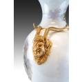 Stunning Large 19C French Sevres H/P Porcelain Gilt Bronze Vase Signed image 8
