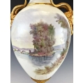 Stunning Large 19C French Sevres H/P Porcelain Gilt Bronze Vase Signed image 11
