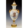 Stunning Large 19C French Sevres H/P Porcelain Gilt Bronze Vase Signed image 15