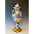 Stunning Large 19C French Sevres Lustre Porcelain Gilt Bronze Vase Urn image 6