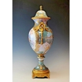 Stunning Large 19C French Sevres Lustre Porcelain Gilt Bronze Vase Urn image 8