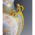 Stunning Large 19C French Sevres Lustre Porcelain Gilt Bronze Vase Urn image 9