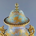 Stunning Large 19C French Sevres Lustre Porcelain Gilt Bronze Vase Urn image 12