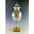Stunning Large 19C French Sevres Lustre Porcelain Gilt Bronze Vase Urn image 14