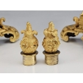 Superb 19C French Bronze Dore Pair Empire Candelabras image 2