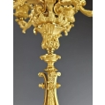 Superb 19C French Bronze Dore Pair Empire Candelabras image 3