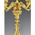 Superb 19C French Bronze Dore Pair Empire Candelabras image 4