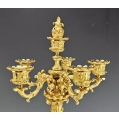 Superb 19C French Bronze Dore Pair Empire Candelabras image 8