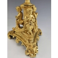 Superb 19C French Bronze Dore Pair Empire Candelabras image 10