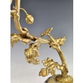 Superb 19C French Gilt Bronze Flowers Candleholders Set image 2