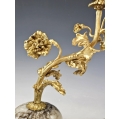 Superb 19C French Gilt Bronze Flowers Candleholders Set image 5