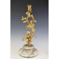 Superb 19C French Gilt Bronze Flowers Candleholders Set image 9