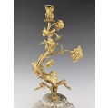 Superb 19C French Gilt Bronze Flowers Candleholders Set image 10