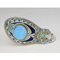 Superb Imperial Russian Silver-Gilt Enamel Kovsh by Khlebnikov image 2