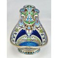 Superb Imperial Russian Silver-Gilt Enamel Kovsh by Khlebnikov image 9