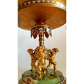 Superior 19C Antique French Gilt Bronze Champleve Enamel Centerpiece image 3