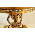 Superior 19C Antique French Gilt Bronze Champleve Enamel Centerpiece image 5