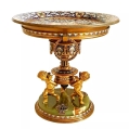 Superior 19C Antique French Gilt Bronze Champleve Enamel Centerpiece image 9
