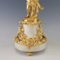 Superior 19C French Bronze Dore Marble Pair Art Nouveau Candelabras image 11