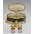 Superior Antique French Russian Gilt Ormolu Enamel Vanity Parfum Box image 5