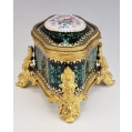 Superior Antique French Russian Gilt Ormolu Enamel Vanity Parfum Box image 14