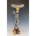 Superior Huge 19C French Bronze Crystal Centerpiece Statue M.Moreau (1822-1912) image 3