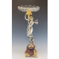Superior Huge 19C French Bronze Crystal Centerpiece Statue M.Moreau (1822-1912) image 8