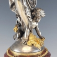 Superior Huge 19C French Bronze Crystal Centerpiece Statue M.Moreau (1822-1912) image 13