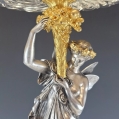 Superior Huge 19C French Bronze Crystal Centerpiece Statue M.Moreau (1822-1912) image 17