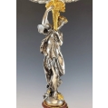 Superior Huge 19C French Bronze Crystal Centerpiece Statue M.Moreau (1822-1912) image 18