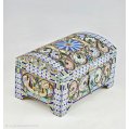 Superior Imperial Russian Silver-Gilt Cloisonné and Shaded Enamel Casket, Box. Pavel Ovchinnikov, Moscow, 1891 image 1