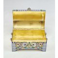 Superior Imperial Russian Silver-Gilt Cloisonné and Shaded Enamel Casket, Box. Pavel Ovchinnikov, Moscow, 1891 image 2