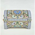 Superior Imperial Russian Silver-Gilt Cloisonné and Shaded Enamel Casket, Box. Pavel Ovchinnikov, Moscow, 1891 image 4