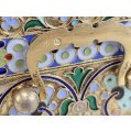 Superior Imperial Russian Silver-Gilt Cloisonné and Shaded Enamel Casket, Box. Pavel Ovchinnikov, Moscow, 1891 image 8