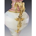 Superior Large 19C French Sevres H/P Porcelain Gilt Bronze Vase Signed image 4