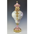 Superior Large 19C French Sevres H/P Porcelain Gilt Bronze Vase Signed image 6