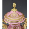 Superior Large 19C French Sevres H/P Porcelain Gilt Bronze Vase Signed image 15