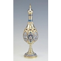 Unique Large 19C Russian Silver Enamel Church Style Shaker Stench Container image 3