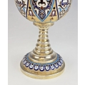 Unique Large 19C Russian Silver Enamel Church Style Shaker Stench Container image 4