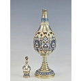 Unique Large 19C Russian Silver Enamel Church Style Shaker Stench Container image 13