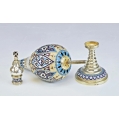 Unique Large 19C Russian Silver Enamel Church Style Shaker Stench Container image 15